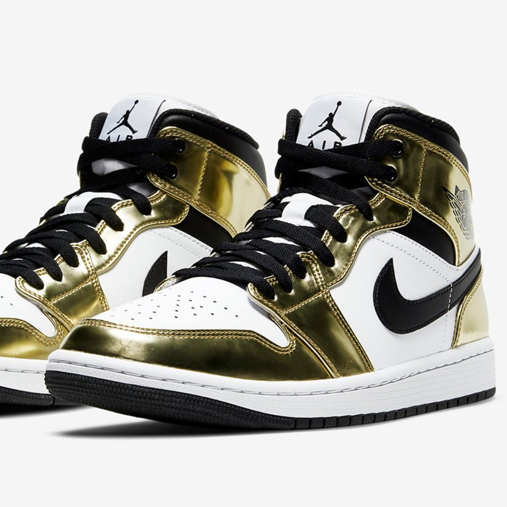 Air Jordan 1 Mid SE White Metallic Gold DC1419-700